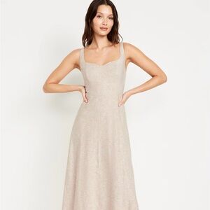 NWT Old Navy Cream Linen Midi Dress​